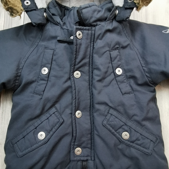 12 MONTHS MEXX Winter Hooded Jacket VGUC - Picture 3 of 6